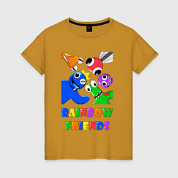 Женская футболка Rainbow Friends персонажи