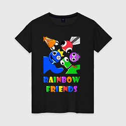 Женская футболка Rainbow Friends персонажи