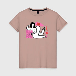 Женская футболка Розовое винцо