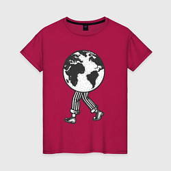 Женская футболка Шагающая планета