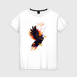 Женская футболка Орел парящая птица абстракция