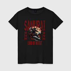Женская футболка Самурай повелитель воды
