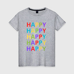 Женская футболка Разноцветное счастье