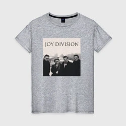 Футболка хлопковая женская Тру фанат Joy Division, цвет: меланж