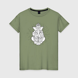 Женская футболка Буддийский слон