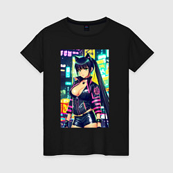 Женская футболка Крутая городская девчонка - аниме