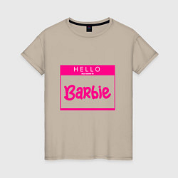 Женская футболка Hello my name is Barbie