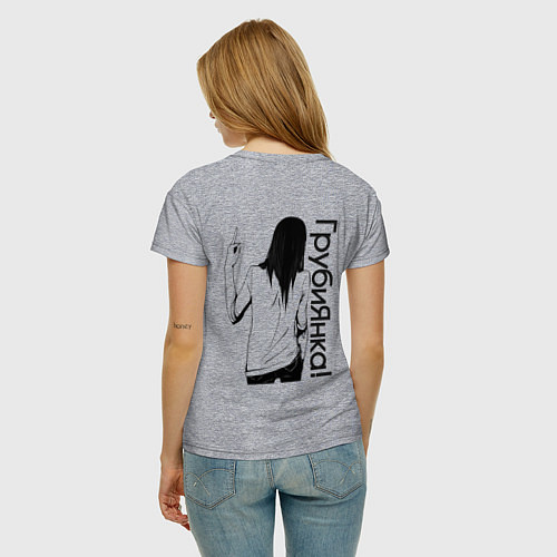 Женская футболка ГрубиЯнка / Меланж – фото 4