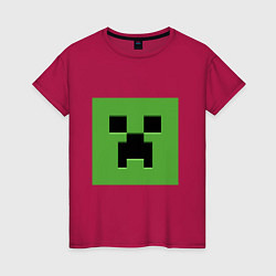 Женская футболка Minecraft creeper face