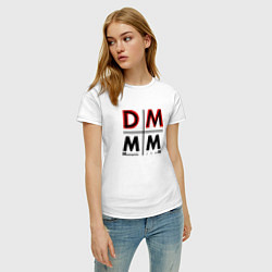 Футболка хлопковая женская Depeche Mode - Memento Mori Logo DM, цвет: белый — фото 2