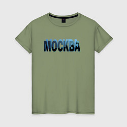 Женская футболка Москва тень города