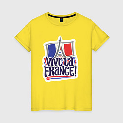 Женская футболка Vive la France