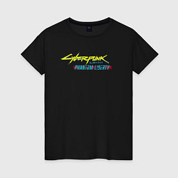 Женская футболка Cyberpunk 2077 phantom liberty logo v1