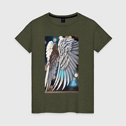 Женская футболка Ангельские крылья - нейросеть
