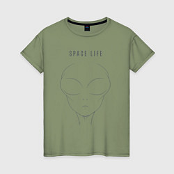Женская футболка Космическая жизнь