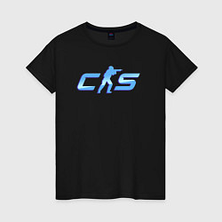Женская футболка CS2 blue logo