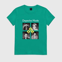 Футболка хлопковая женская Depeche Mode - Early Years, цвет: зеленый