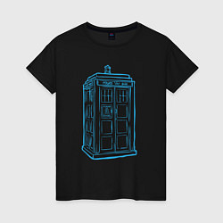 Женская футболка Black tardis