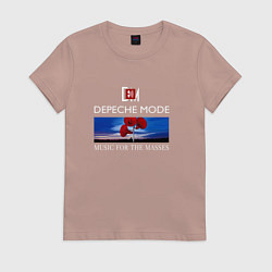 Футболка хлопковая женская Depeche Mode - Music for the Masses logo, цвет: пыльно-розовый