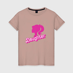 Женская футболка Дочь - силуэт Барби