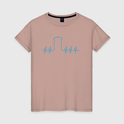 Женская футболка Tardis pulse