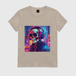 Женская футболка Скелет в темных очках