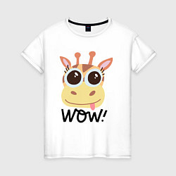 Женская футболка Wow giraffe
