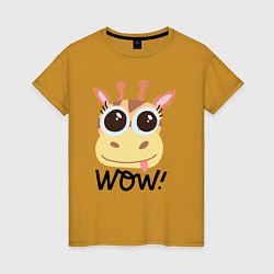 Женская футболка Wow giraffe