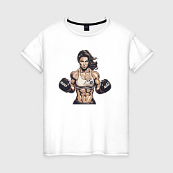 Женская футболка Женский бокс