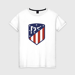 Футболка хлопковая женская Atletico Madrid FC, цвет: белый
