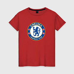 Футболка хлопковая женская Chelsea fc sport, цвет: красный