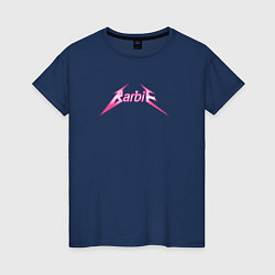 Женская футболка Barbie - metallica style