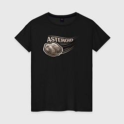 Футболка хлопковая женская Asteroid, цвет: черный