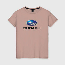 Женская футболка Subaru sport auto