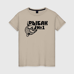Женская футболка Рыбак 1