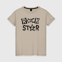 Женская футболка Рок звезда