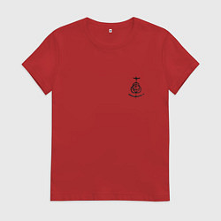 Футболка хлопковая женская Символ Elden Ring - мини, цвет: красный
