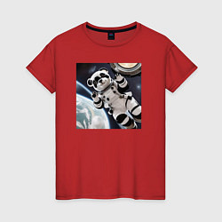Женская футболка Панда астронавт