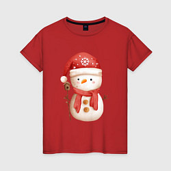 Женская футболка Маленький снеговик