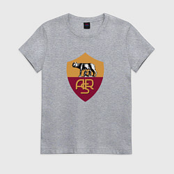 Футболка хлопковая женская Roma fc club, цвет: меланж