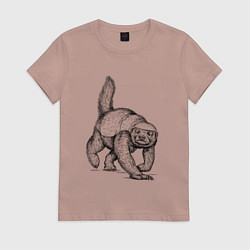 Женская футболка Медоед на бегу