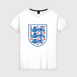 Футболка хлопковая женская Англия фк, цвет: белый