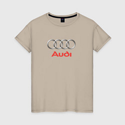 Женская футболка Audi brend