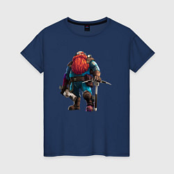 Футболка хлопковая женская Deep Rock Galactic, цвет: тёмно-синий