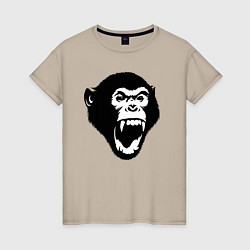 Женская футболка Шимпанзе кричит