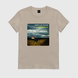Футболка хлопковая женская Depeche Mode - A Broken Frame Album, цвет: миндальный
