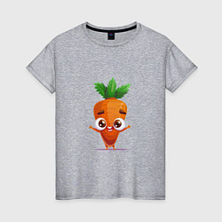 Женская футболка Морковка кавайная