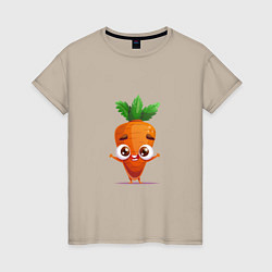 Женская футболка Морковка кавайная