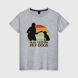 Женская футболка Гитары и собаки