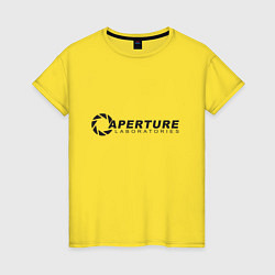 Женская футболка Aperture Laboratories логотип